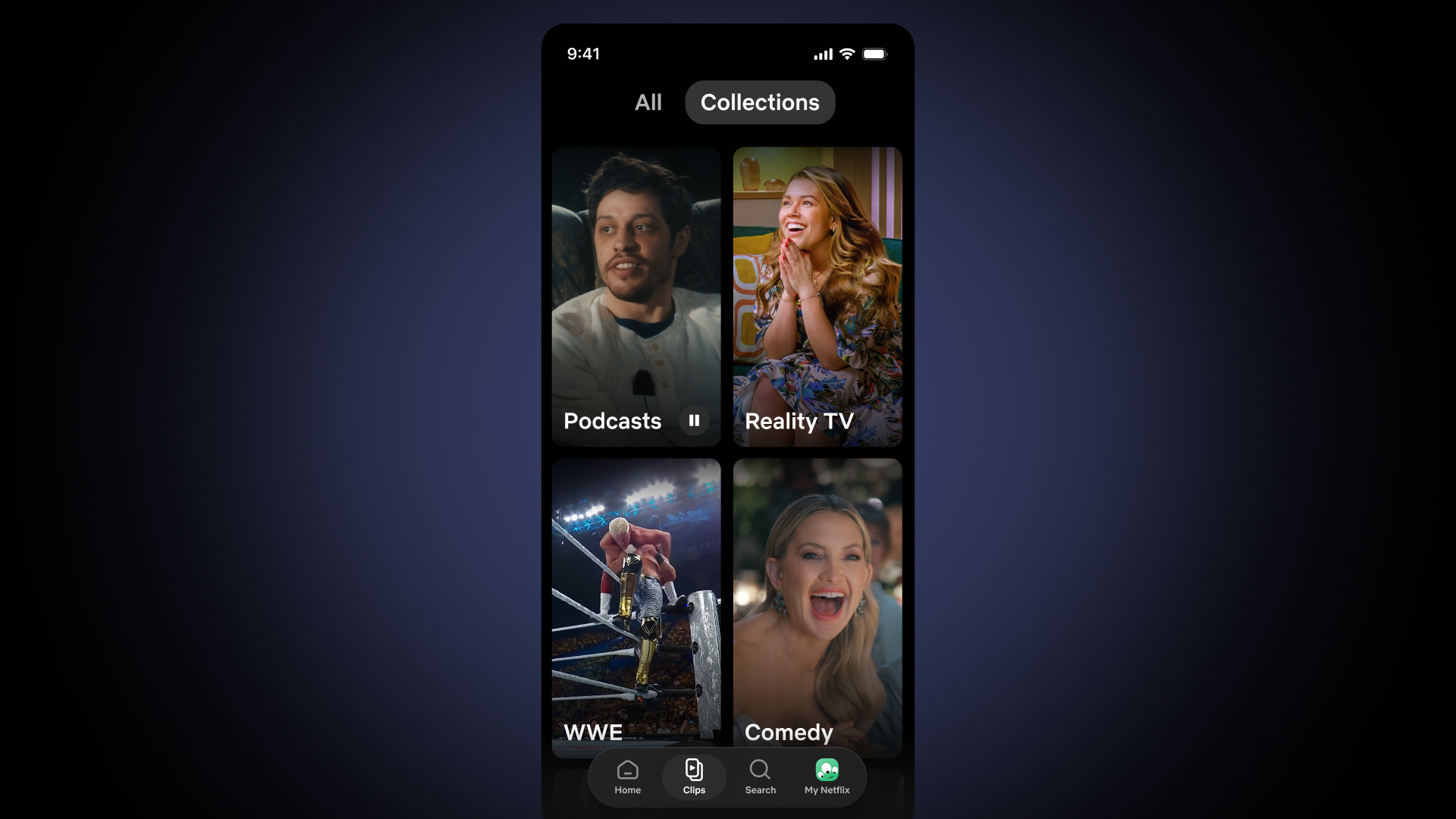 Netflix mobile UX vertical