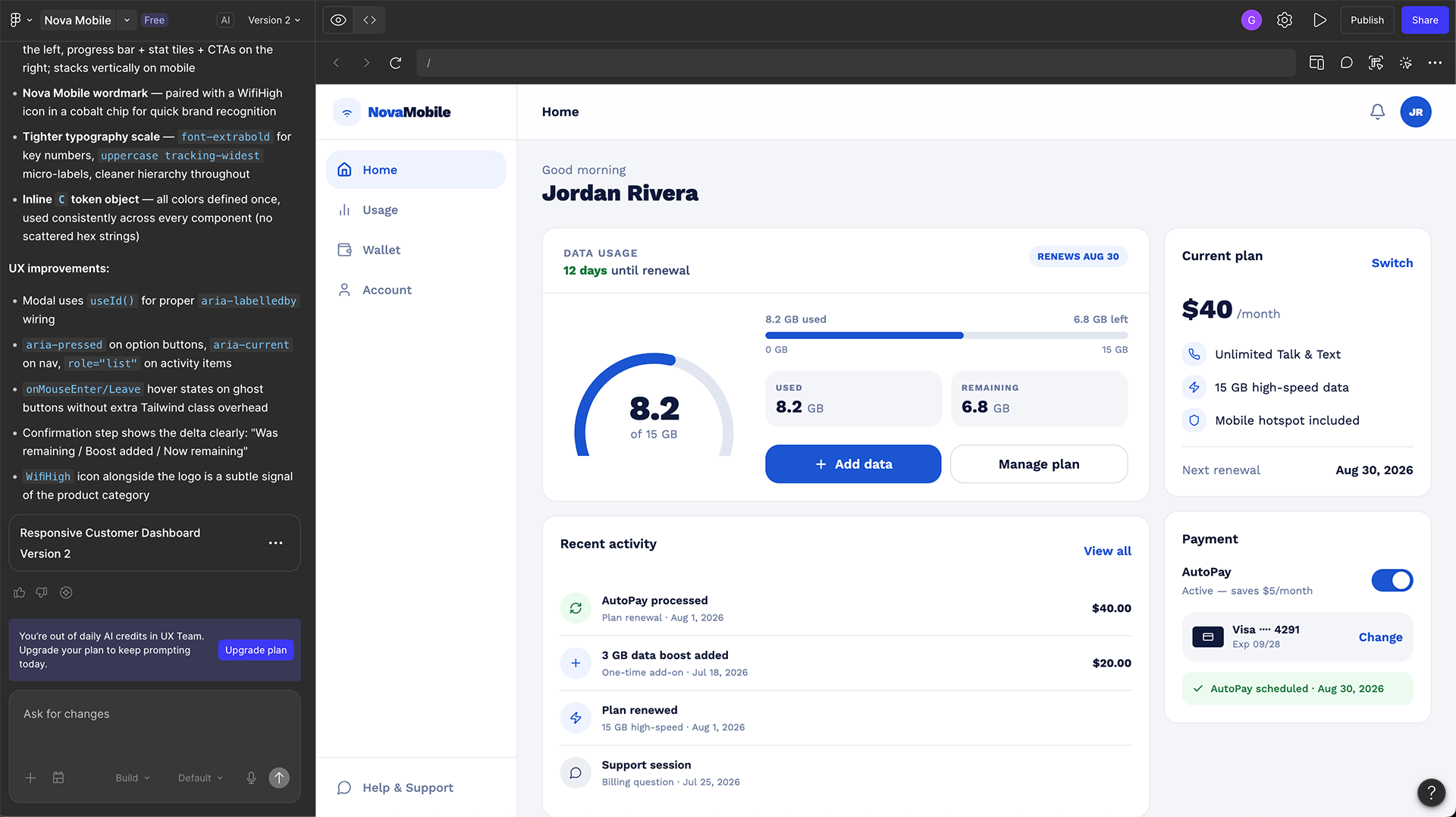 Figma Make rapid prototyping example